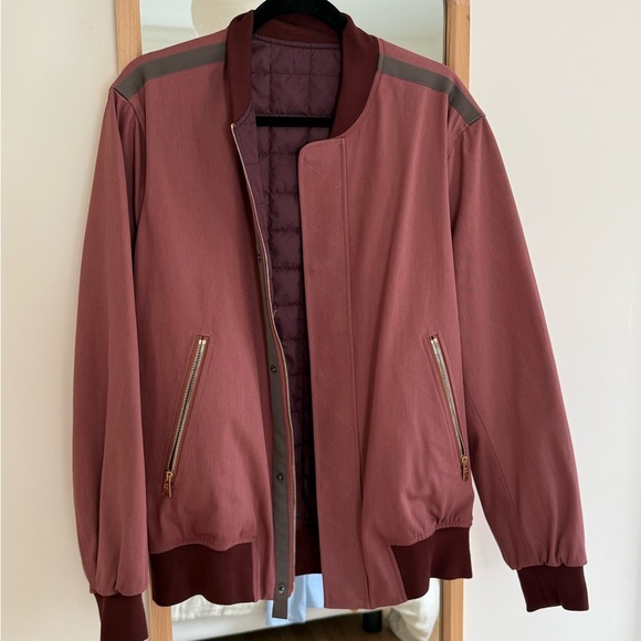 Reversible Burgundy Bomber Jacket - Picture 10 of 14